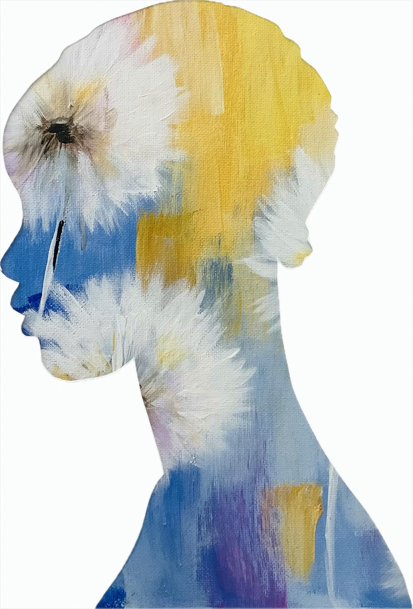 Afrocentric Floral Silhouette Collage Art Print Empowering Black Woman Portrait Inspirational Home Decor Gift Idea