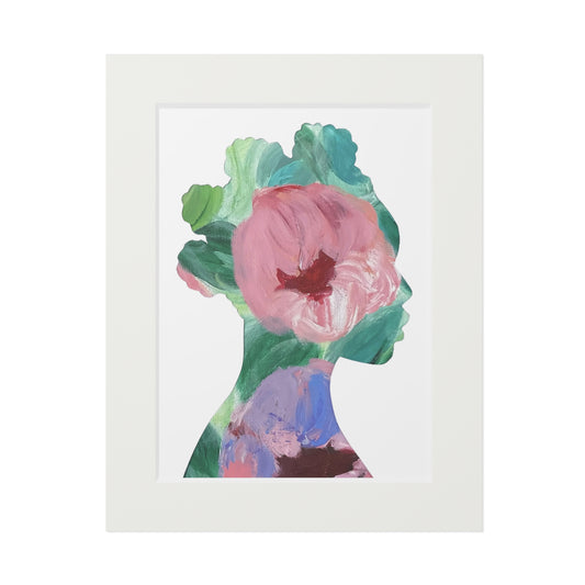 Art Print, Empowering Black Woman Floral Afrocentric Silhouette Collage, Home Decor, Inspirational Gift, Fine Art Prints