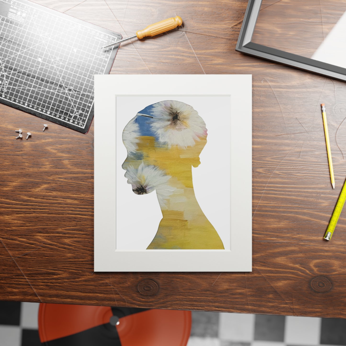 Black Woman Floral, Silhouette Prints Afrocentric Home Art, Inspirational Wall Decor, Modern Boho Style