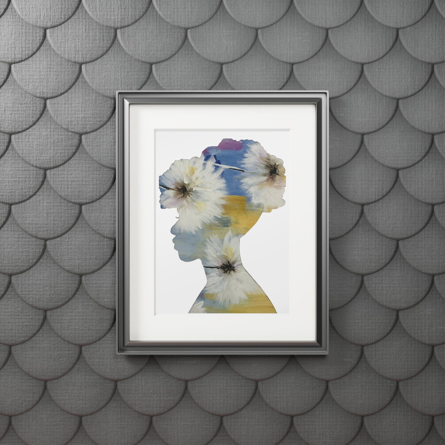 Fine Art Prints, Floral Silhouette Art - Empowering Afrocentric Decor, Black Girl Magic, Unique Gift Idea, Modern Boho Print, Inspirational