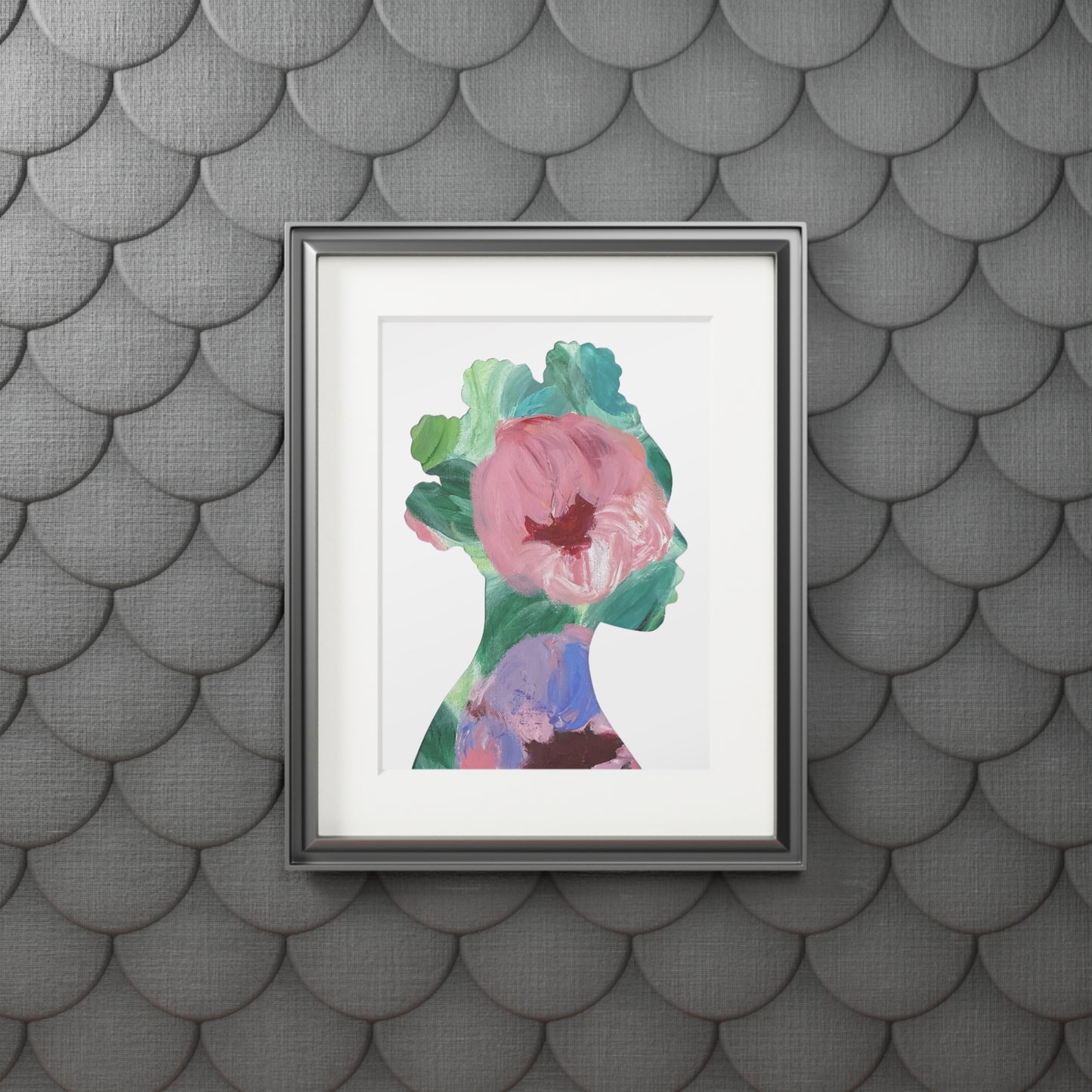 Art Print, Empowering Black Woman Floral Afrocentric Silhouette Collage, Home Decor, Inspirational Gift, Fine Art Prints