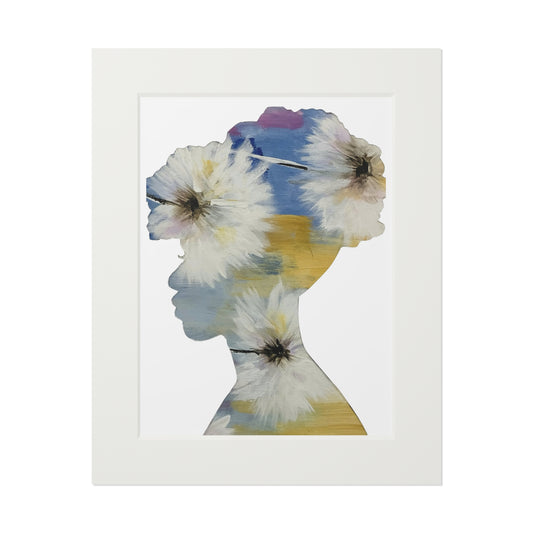Fine Art Prints, Floral Silhouette Art - Empowering Afrocentric Decor, Black Girl Magic, Unique Gift Idea, Modern Boho Print, Inspirational