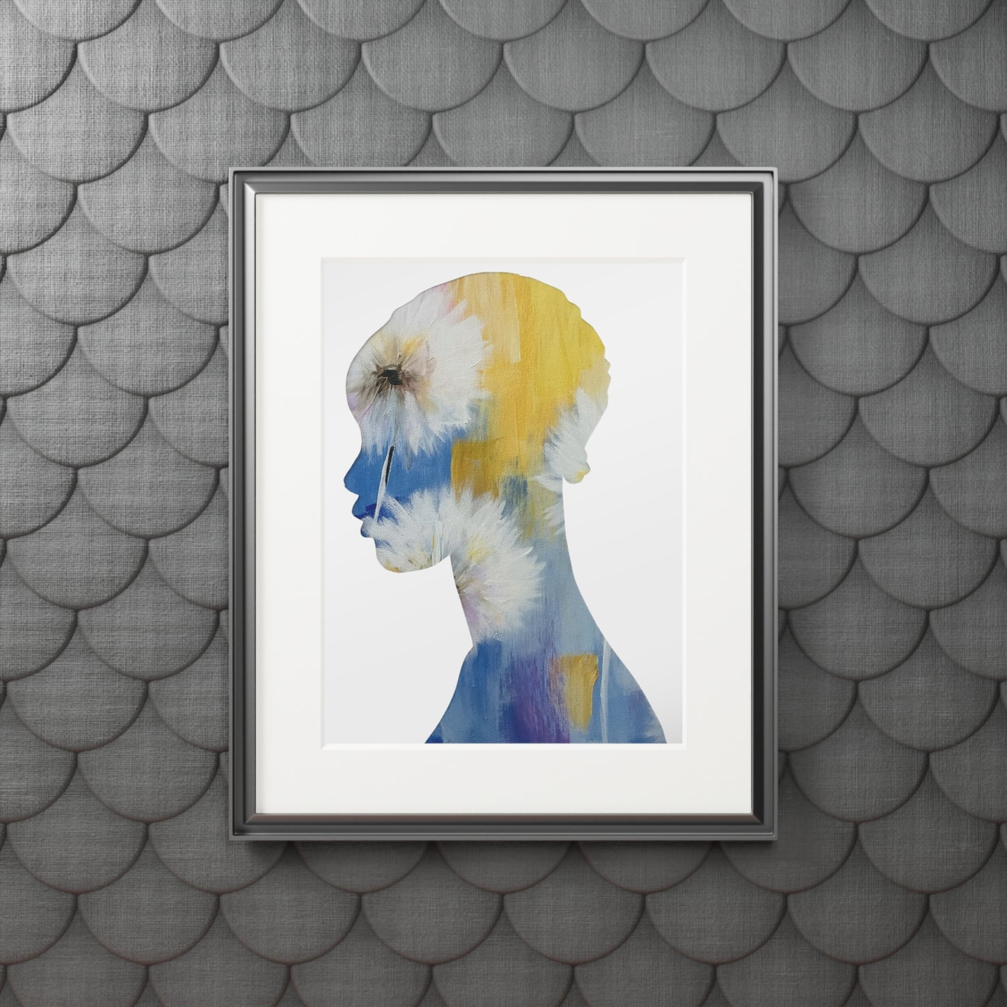Afrocentric Floral Silhouette Collage Art Print Empowering Black Woman Portrait Inspirational Home Decor Gift Idea