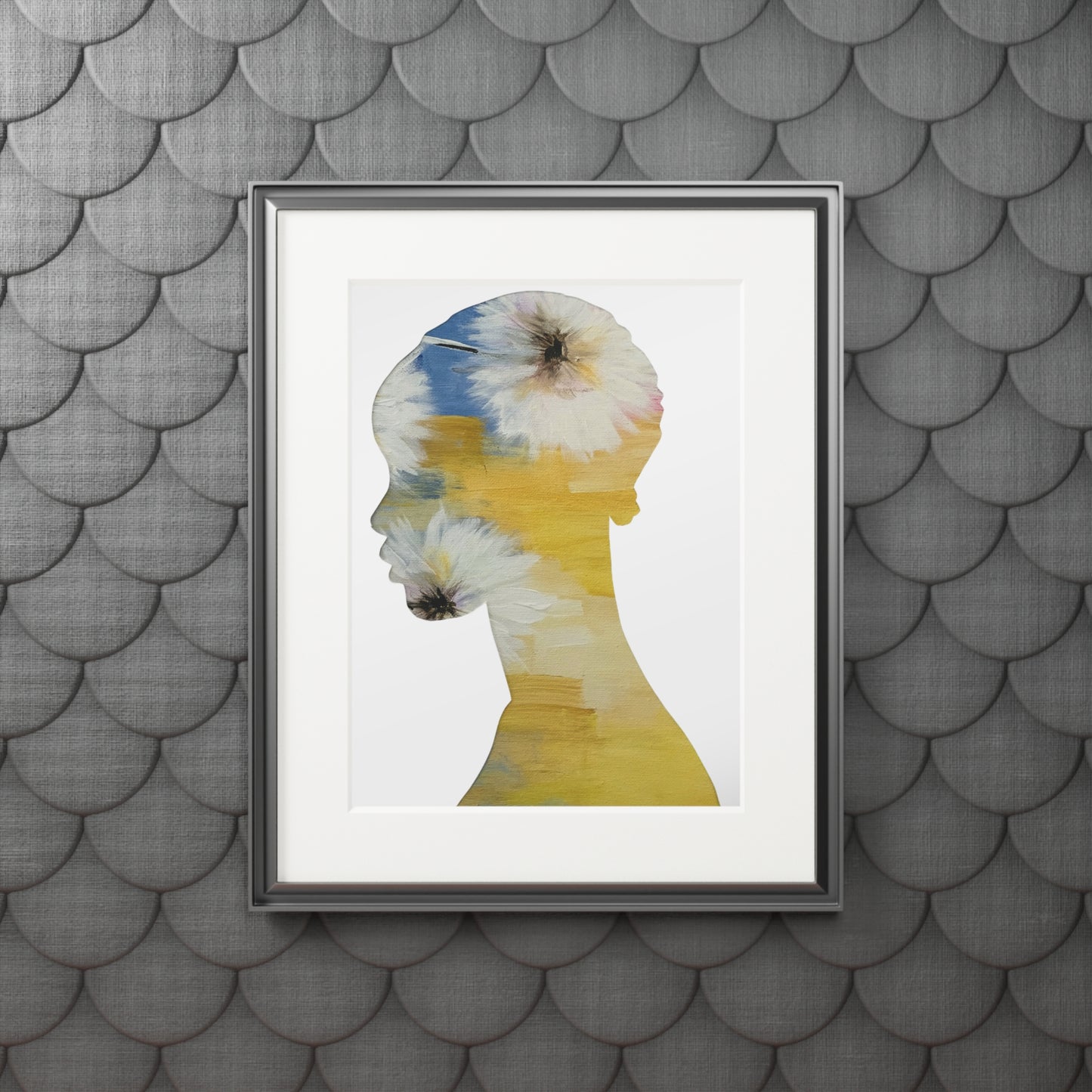 Black Woman Floral, Silhouette Prints Afrocentric Home Art, Inspirational Wall Decor, Modern Boho Style