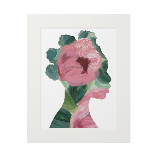 Floral Silhouette Art Print Black Woman Collage Afrocentric Inspired Decor Feminine Wall Art Empowering Gift for Her