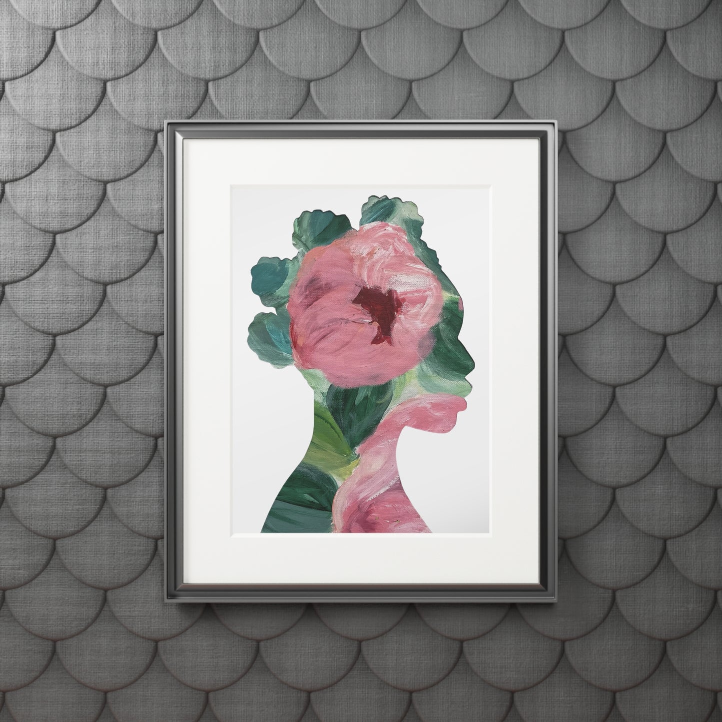 Floral Silhouette Art Print Black Woman Collage Afrocentric Inspired Decor Feminine Wall Art Empowering Gift for Her