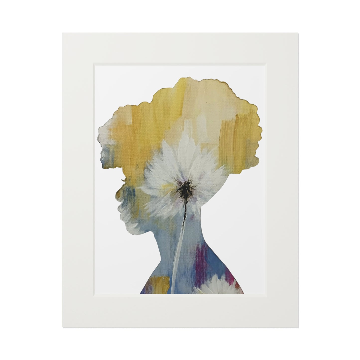 Floral Silhouette Art, Fine Art Prints - Empowering Afrocentric Decor, Black Girl Magic, Unique Gift Idea, Modern Boho Print, Inspirational
