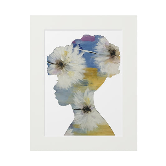 Fine Art Prints, Floral Silhouette Art - Empowering Afrocentric Decor, Black Girl Magic, Unique Gift Idea, Modern Boho Print, Inspirational