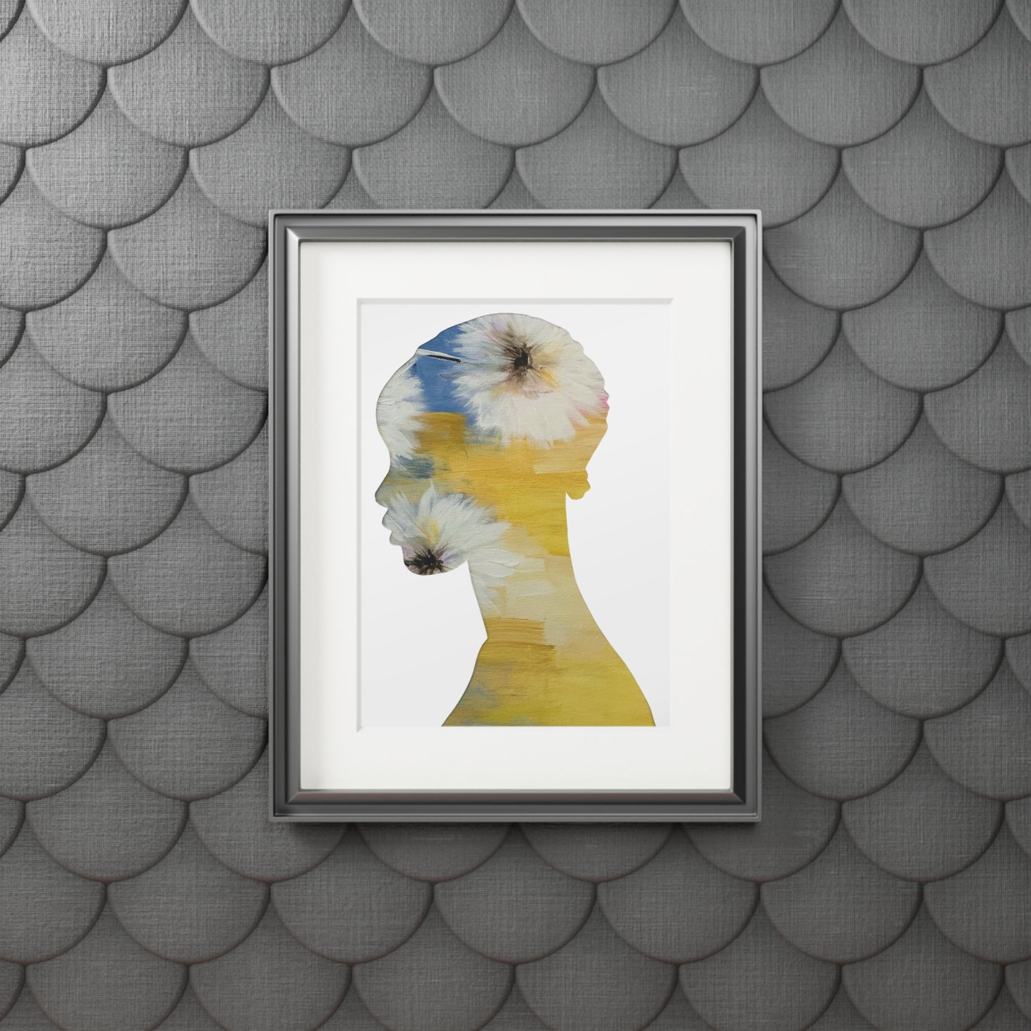Black Woman Floral, Silhouette Prints Afrocentric Home Art, Inspirational Wall Decor, Modern Boho Style