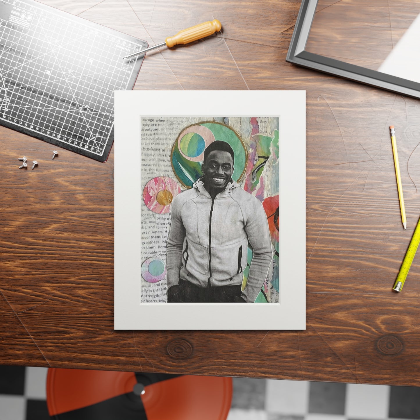 Fine Art Prints, Black Men in Moments of Ease and Joy, Wall Art Home Decor, Collage Art, Not a Threat Series