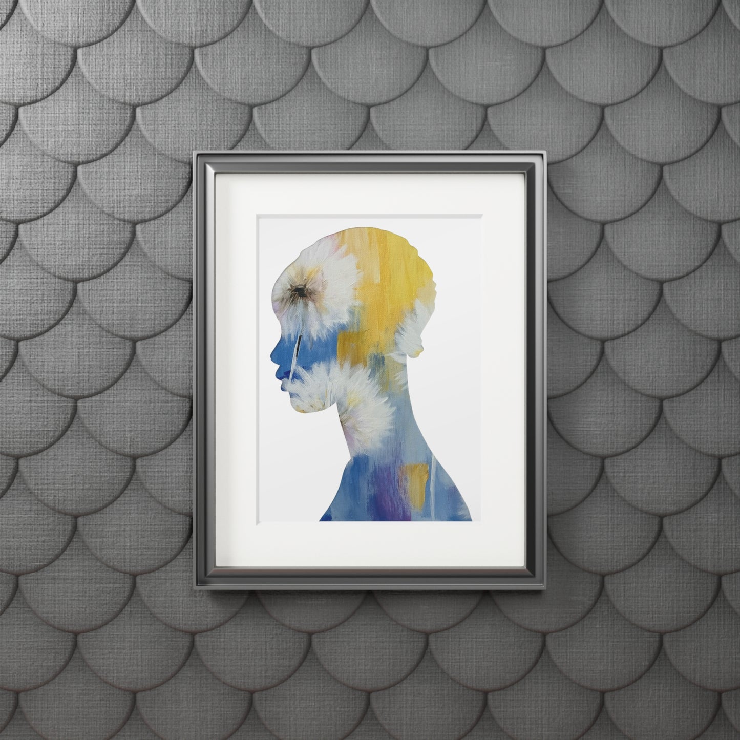 Afrocentric Floral Silhouette Collage Art Print Empowering Black Woman Portrait Inspirational Home Decor Gift Idea