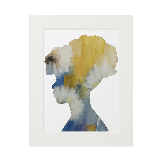 Prints, Afrocentric Floral Silhouette Wall Art - Empowering Black Girl Magic Decor, Unique Gift Idea, Modern Boho Print, Inspirational