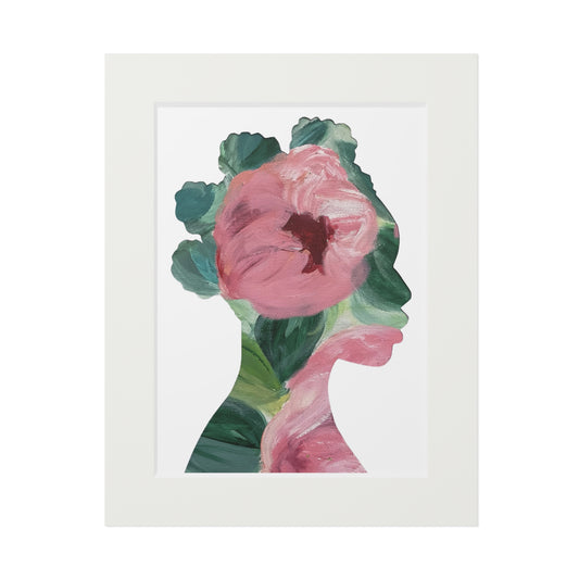 Floral Silhouette Art Print Black Woman Collage Afrocentric Inspired Decor Feminine Wall Art Empowering Gift for Her