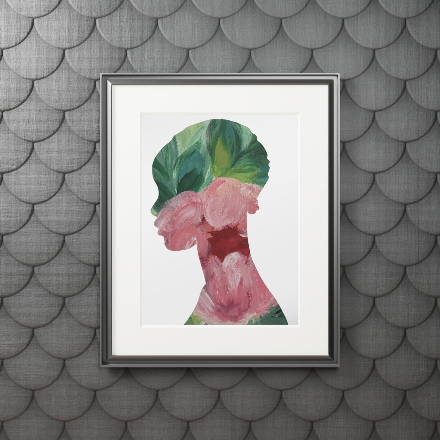 Afrocentric Floral Art Print Black Woman Silhouette Inspired Collage Gift Idea Empowering Wall Decor