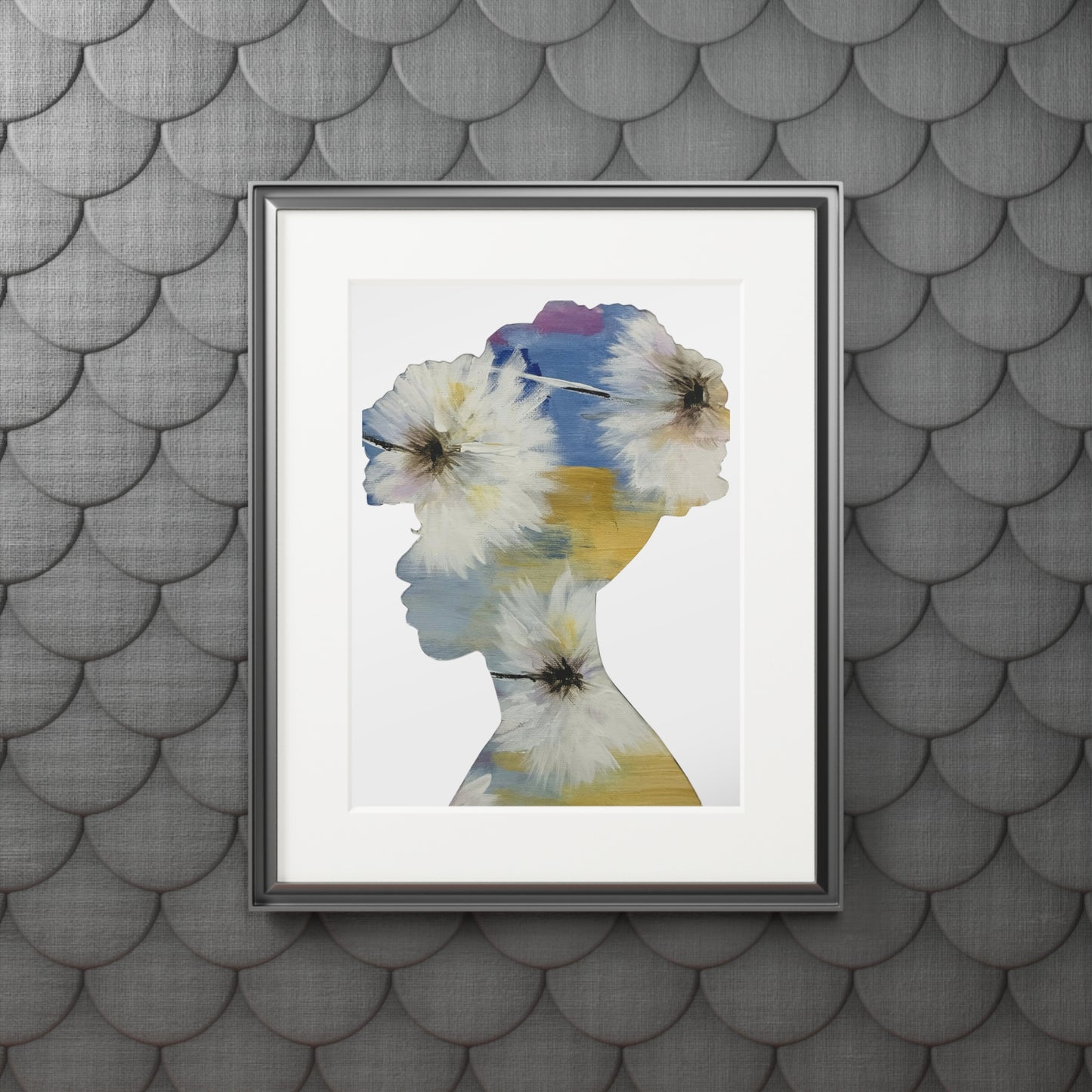 Fine Art Prints, Floral Silhouette Art - Empowering Afrocentric Decor, Black Girl Magic, Unique Gift Idea, Modern Boho Print, Inspirational