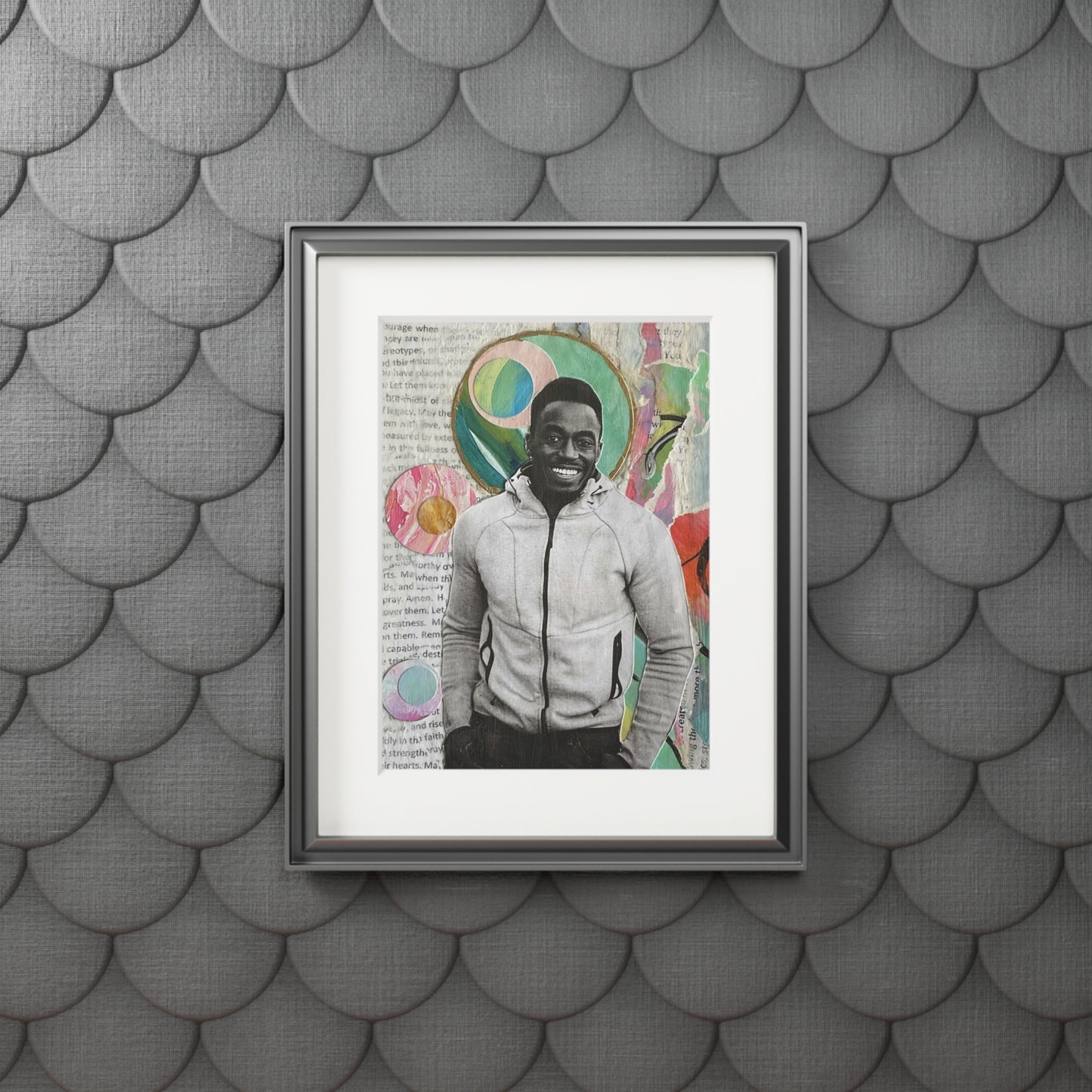 Fine Art Prints, Black Men in Moments of Ease and Joy, Wall Art Home Decor, Collage Art, Not a Threat Series