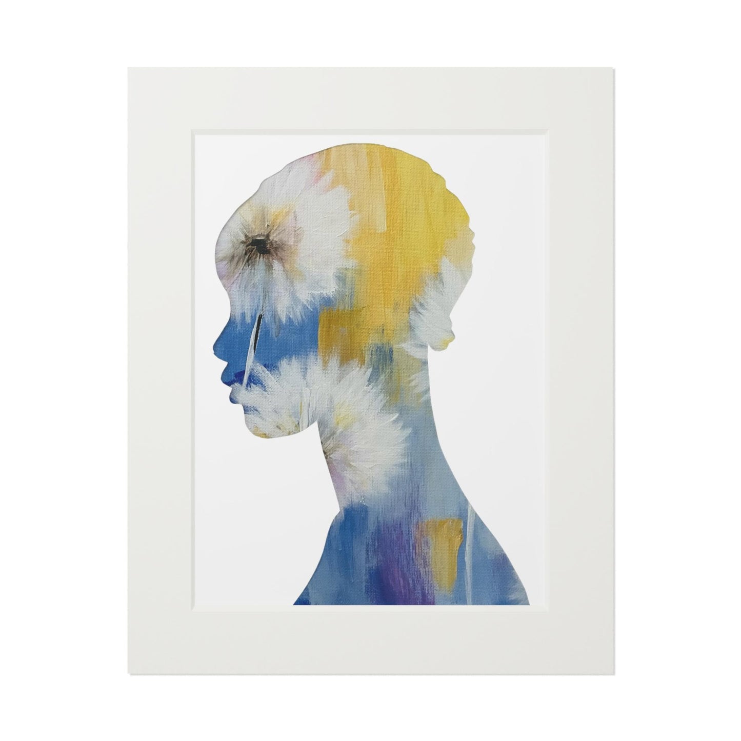 Afrocentric Floral Silhouette Collage Art Print Empowering Black Woman Portrait Inspirational Home Decor Gift Idea