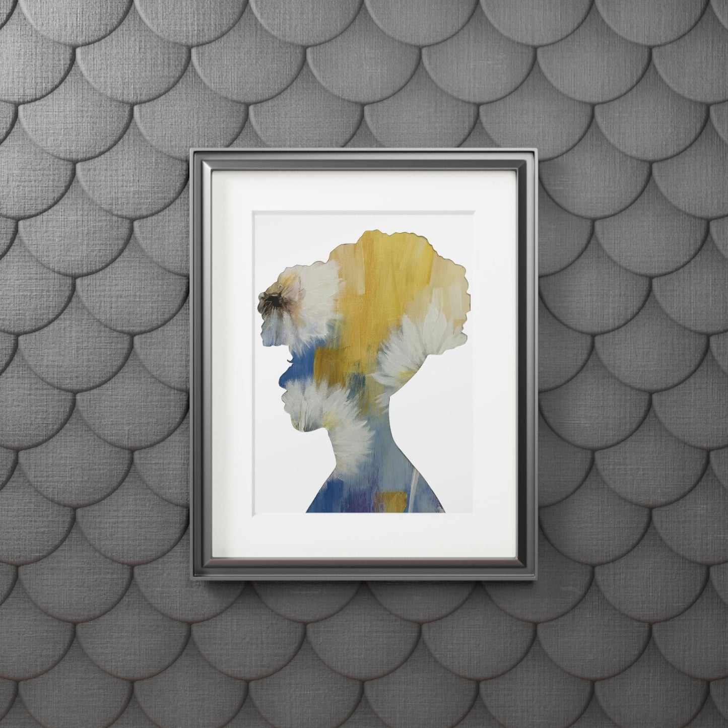 Prints, Afrocentric Floral Silhouette Wall Art - Empowering Black Girl Magic Decor, Unique Gift Idea, Modern Boho Print, Inspirational