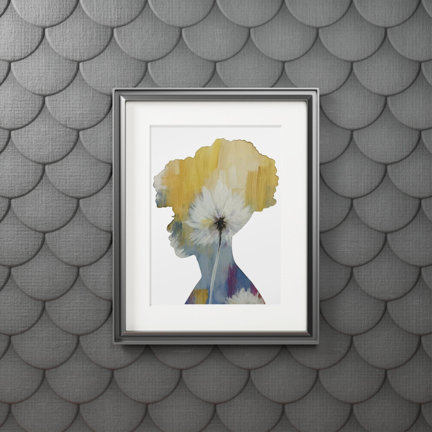 Floral Silhouette Art, Fine Art Prints - Empowering Afrocentric Decor, Black Girl Magic, Unique Gift Idea, Modern Boho Print, Inspirational