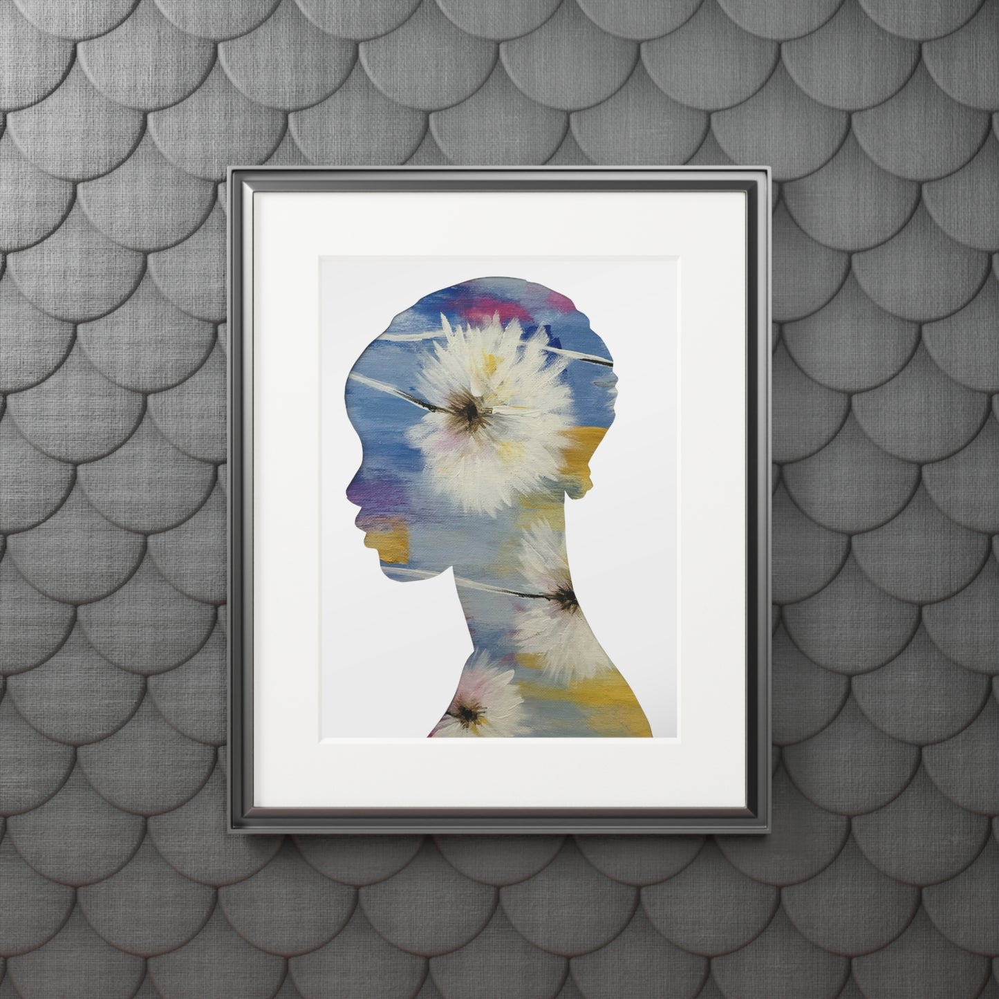 Empowering Black Woman Floral Art Print Afrocentric Silhouette Collage Inspirational Gift Home Decor