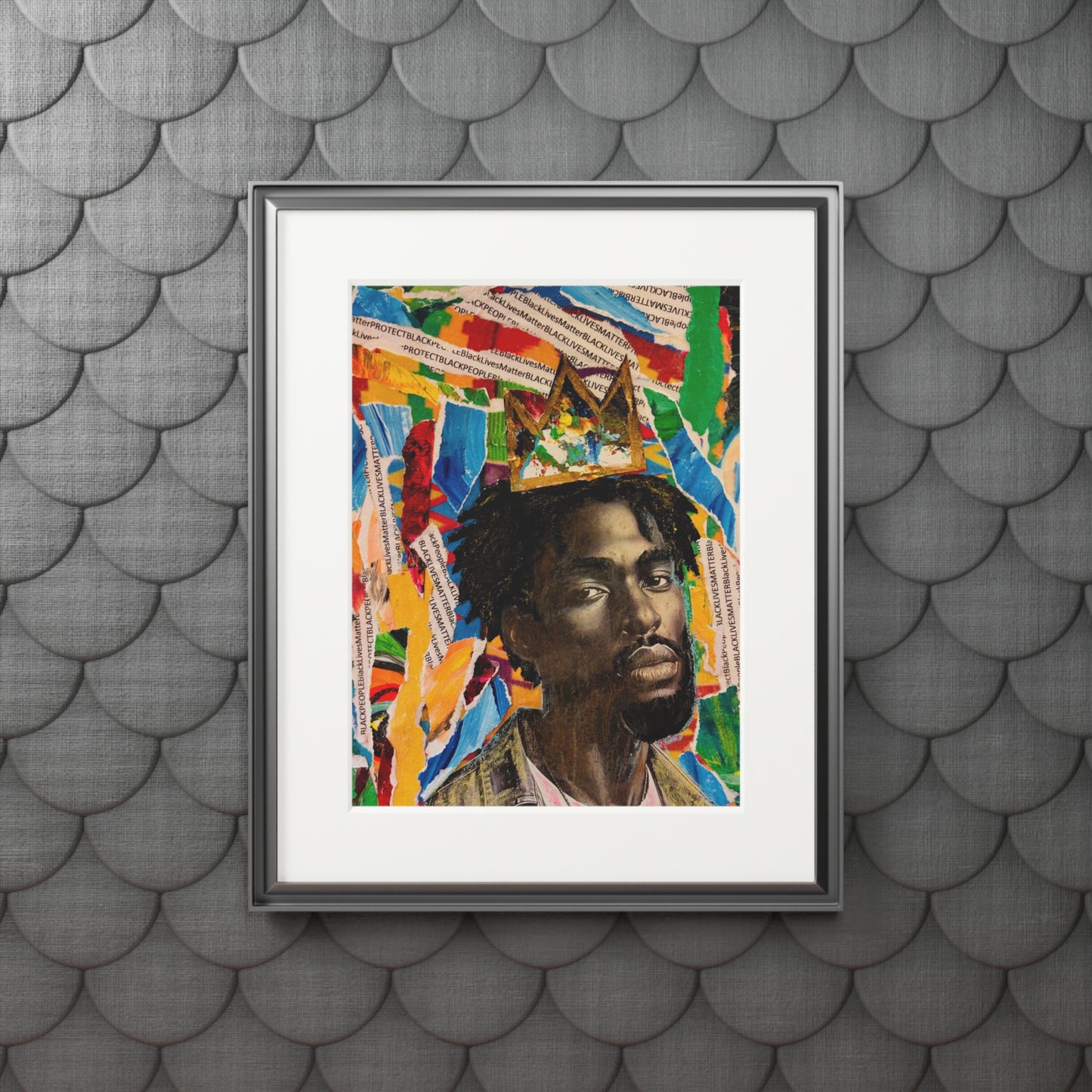Giclée Print, Crowned Resistance Limited Edition Fine Art Poster, Black Lives Matter Wall Decor, Protect Black People Artwork, Black Men