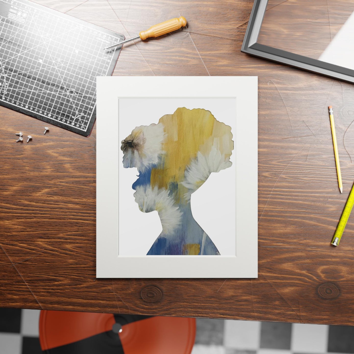Prints, Afrocentric Floral Silhouette Wall Art - Empowering Black Girl Magic Decor, Unique Gift Idea, Modern Boho Print, Inspirational