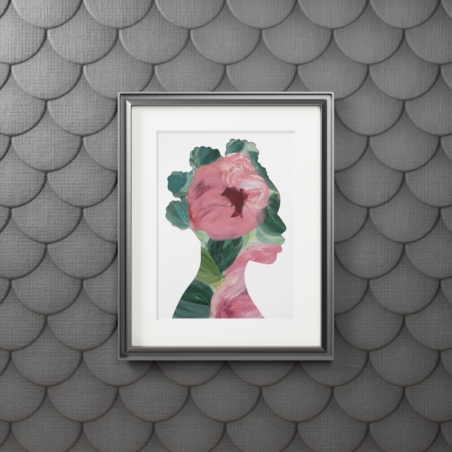 Floral Silhouette Art Print Black Woman Collage Afrocentric Inspired Decor Feminine Wall Art Empowering Gift for Her
