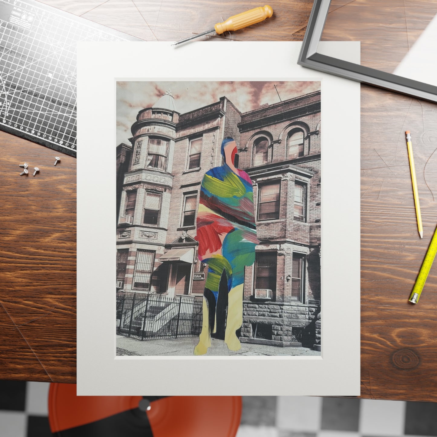 Mixed Media Collage Series, Wall Art Prints, Fine Art Prints, Simone Anthony-Brown, Home Decor, Not a Threat, Rooted In Place