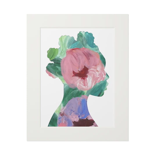 Art Print, Empowering Black Woman Floral Afrocentric Silhouette Collage, Home Decor, Inspirational Gift, Fine Art Prints