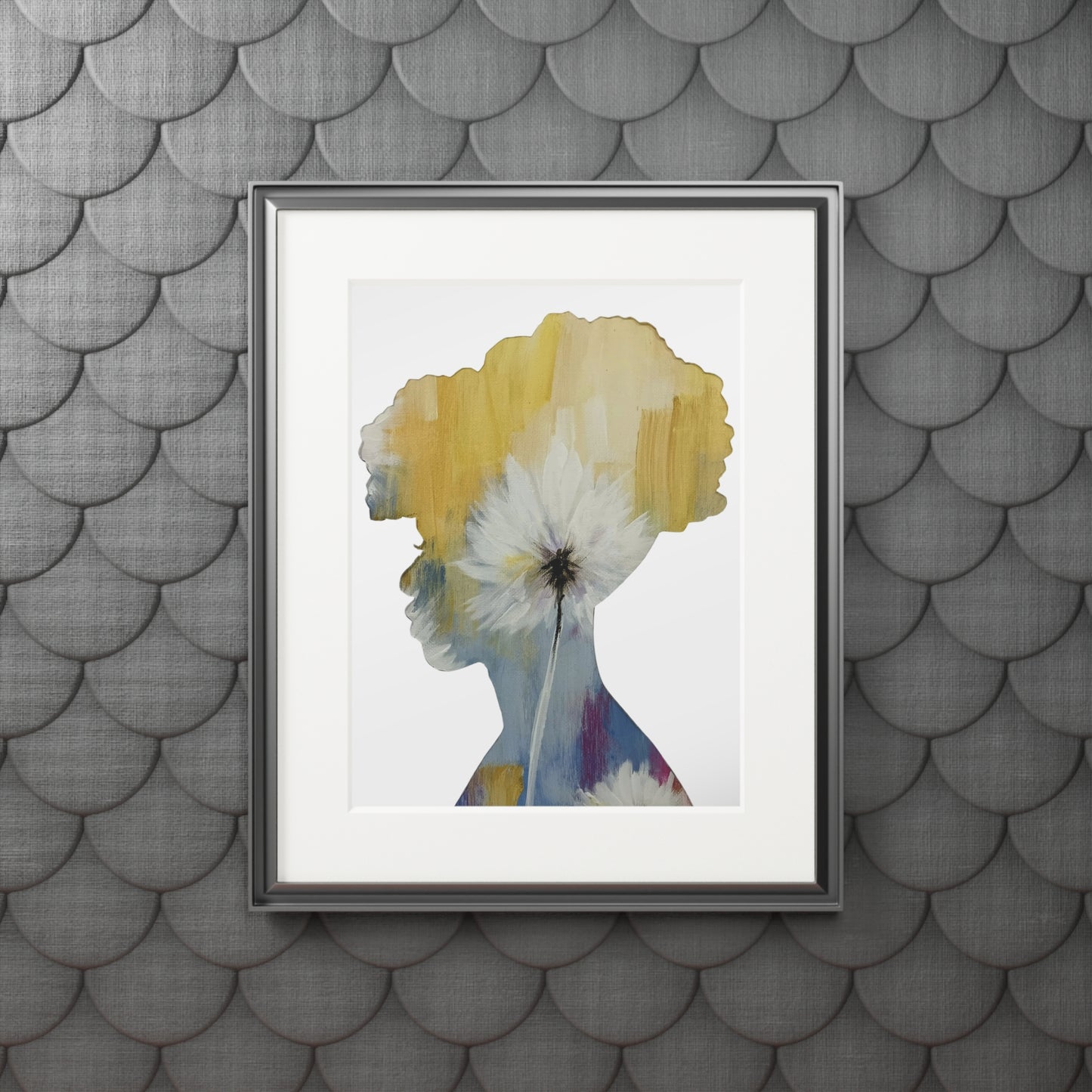 Floral Silhouette Art, Fine Art Prints - Empowering Afrocentric Decor, Black Girl Magic, Unique Gift Idea, Modern Boho Print, Inspirational