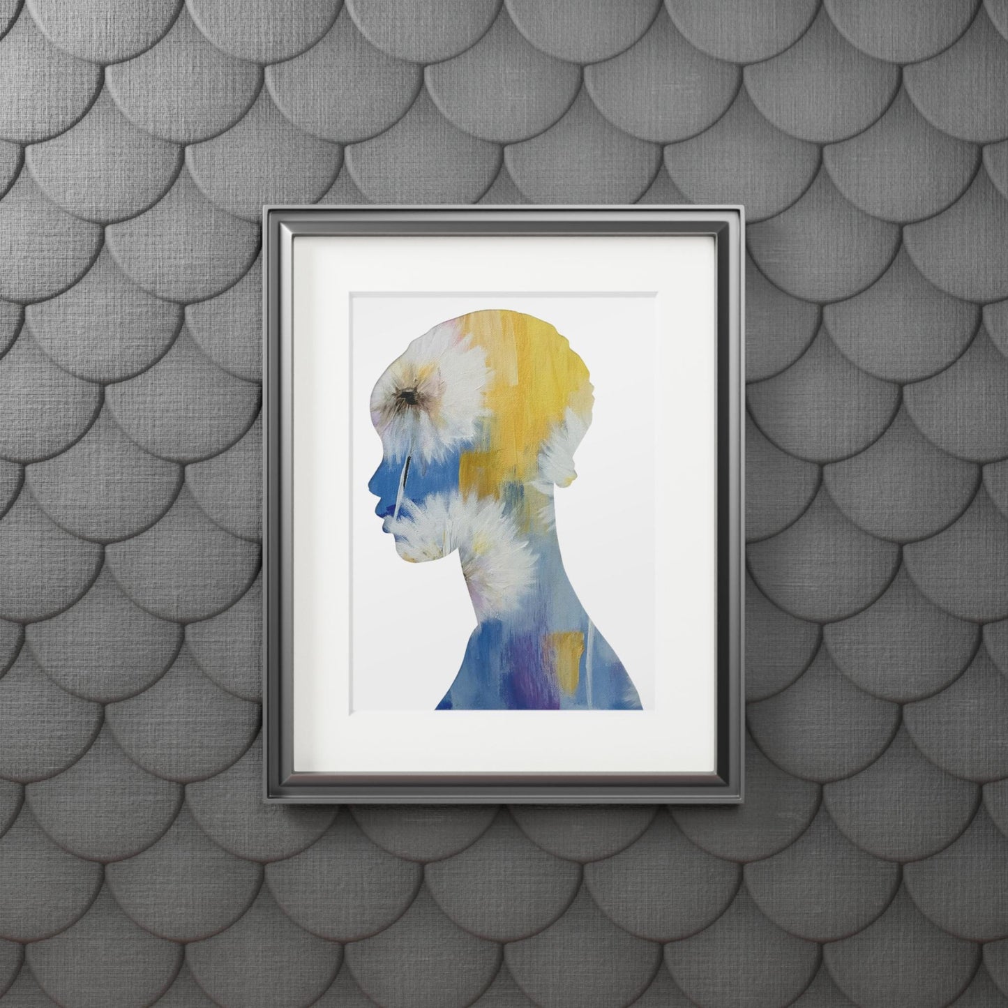 Afrocentric Floral Silhouette Collage Art Print Empowering Black Woman Portrait Inspirational Home Decor Gift Idea