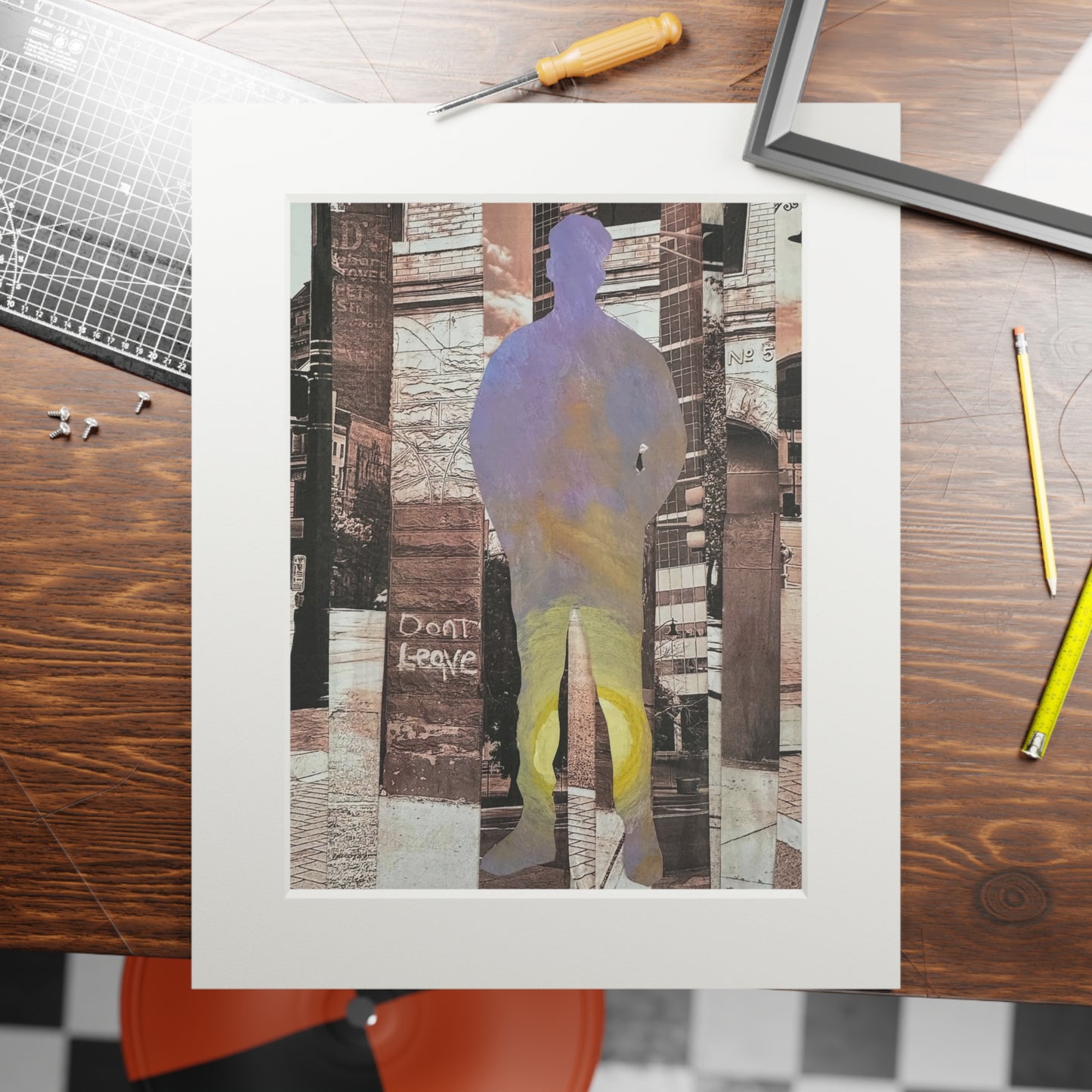 Fine Art Prints, Mixed Media Collage Series, Simone Anthony-Brown, Not a Threat, Rooted in Place, Wall Art Home