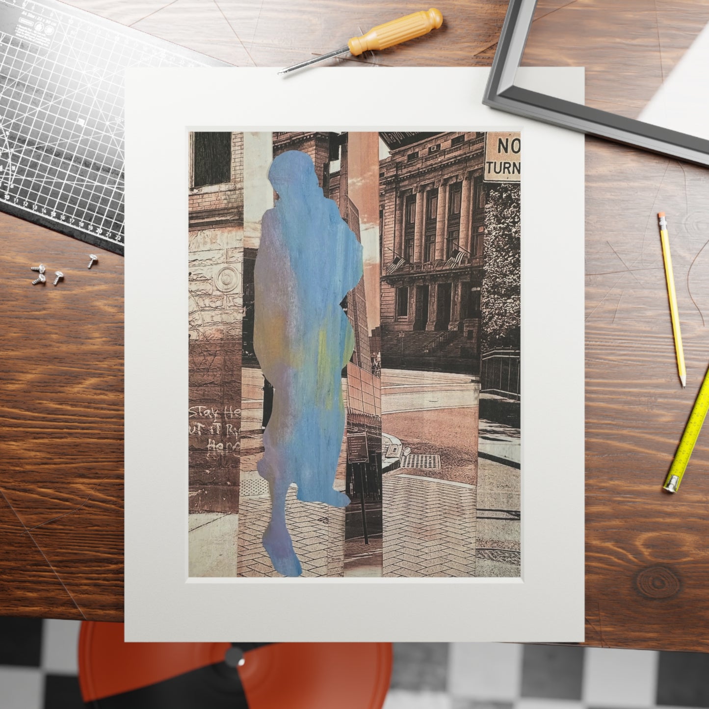 Wall Art Prints, Mixed Media Collage Series, Simone Anthony-Brown, Home Decor, Not a Threat, Rooted In Place, Fine Art
