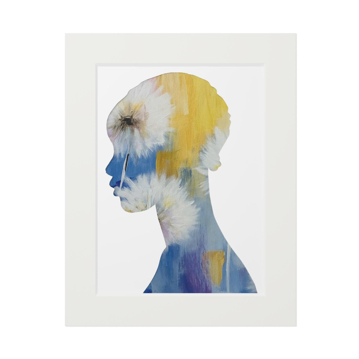 Afrocentric Floral Silhouette Collage Art Print Empowering Black Woman Portrait Inspirational Home Decor Gift Idea
