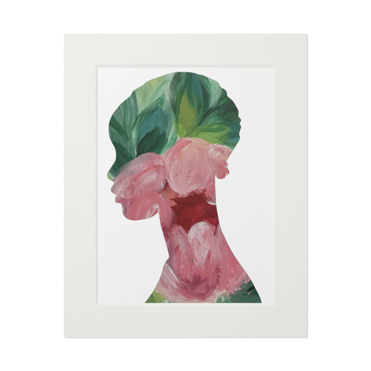 Afrocentric Floral Art Print Black Woman Silhouette Inspired Collage Gift Idea Empowering Wall Decor